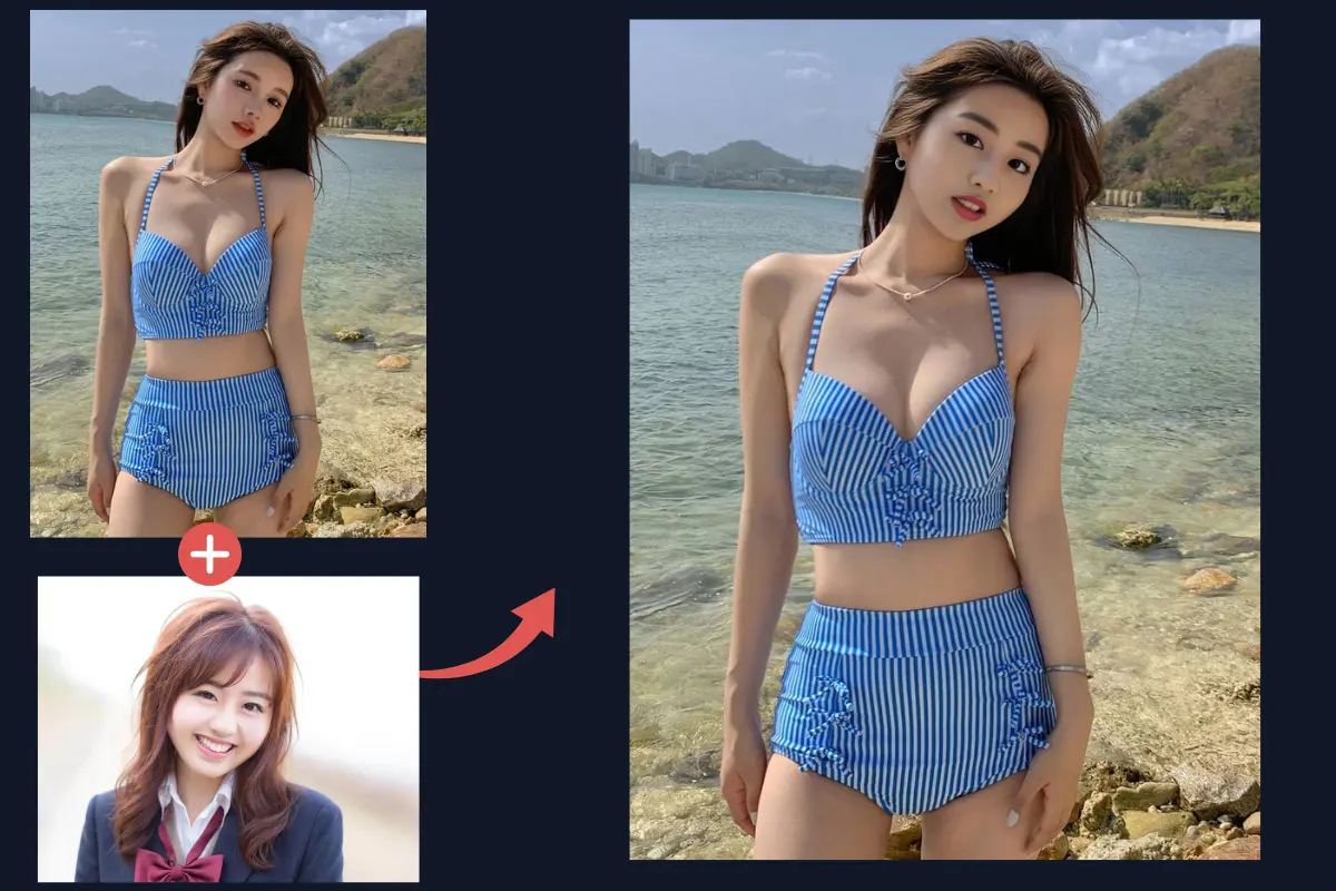 Default face swap preview