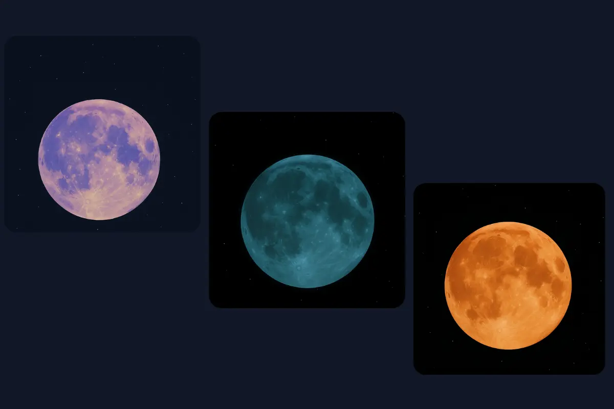 バースデームーンに自然な色付け