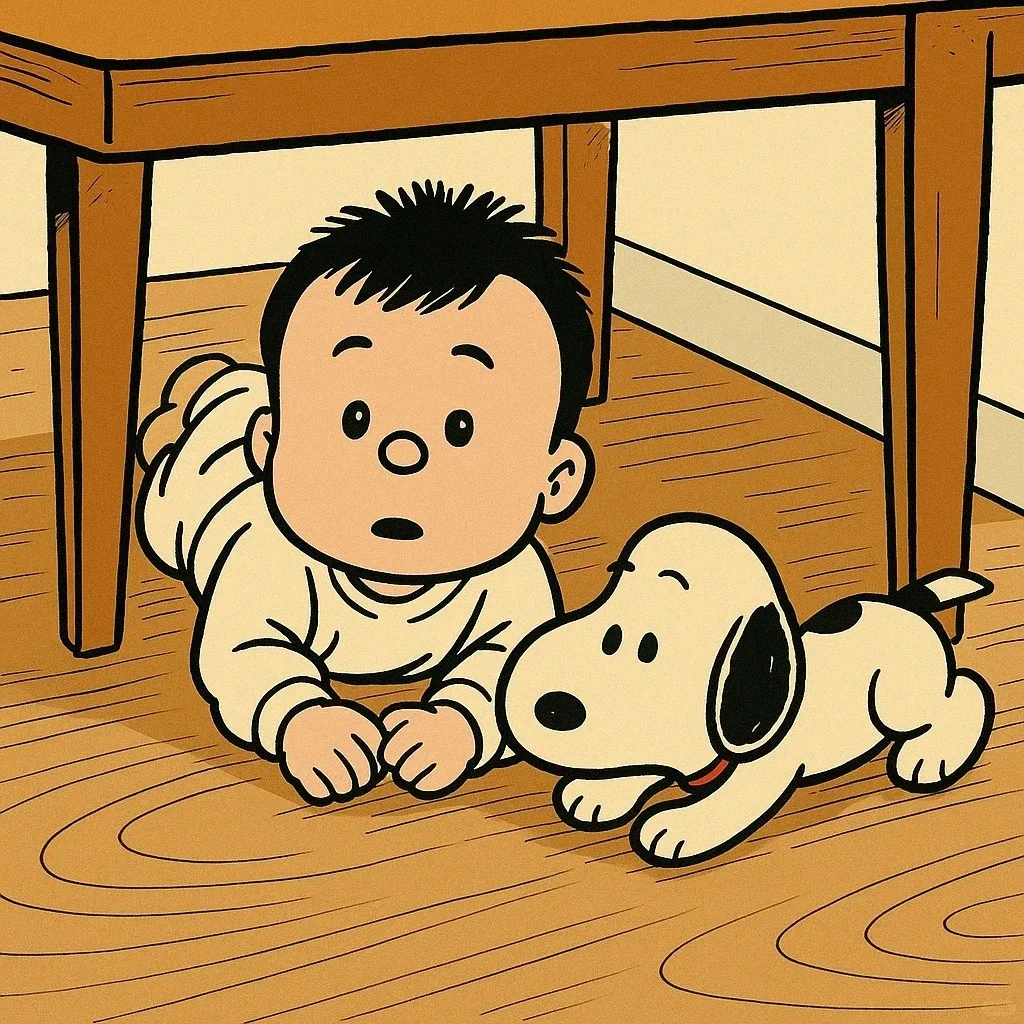 baby ai photo with snoopy style created by heyimg.net